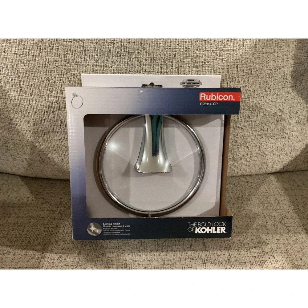 Kohler Rubicon Polished Chrome Towel Ring R26114-CP Wall Mount Bathroom Hardware
